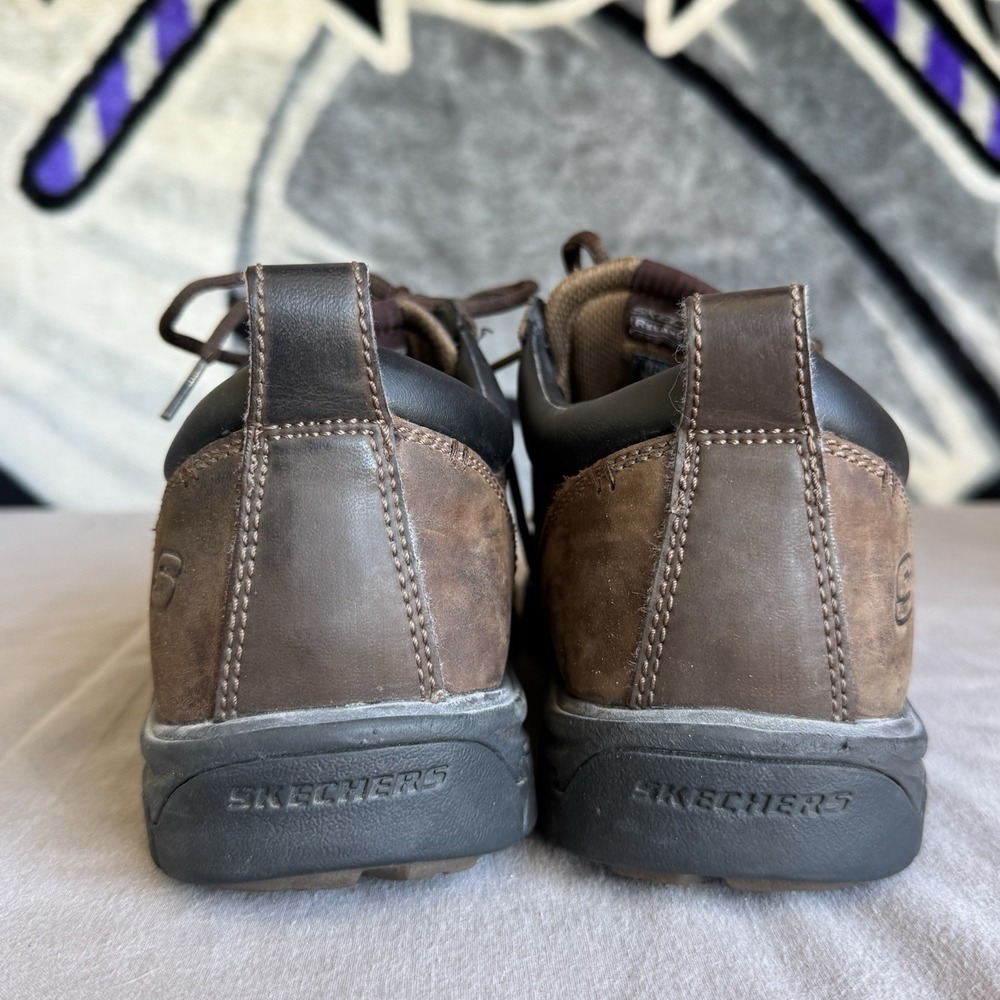 Size 11 - Mens SKECHERS Segment Rilar Leather Oxford SHOES-64260 Relaxed Fit - Picture 7 of 10